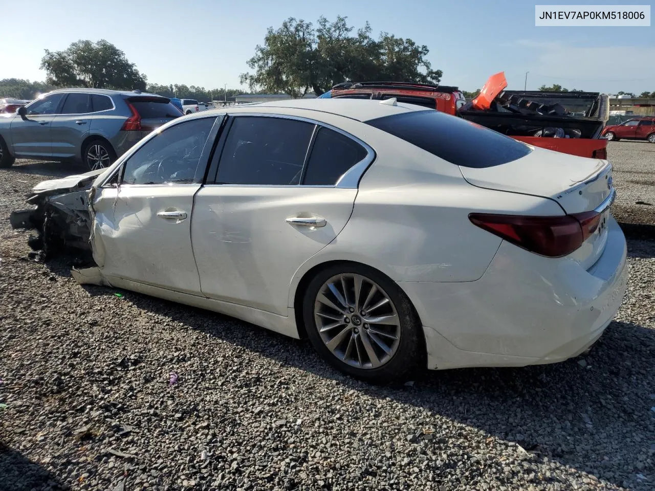 2019 Infiniti Q50 Luxe VIN: JN1EV7AP0KM518006 Lot: 63131294