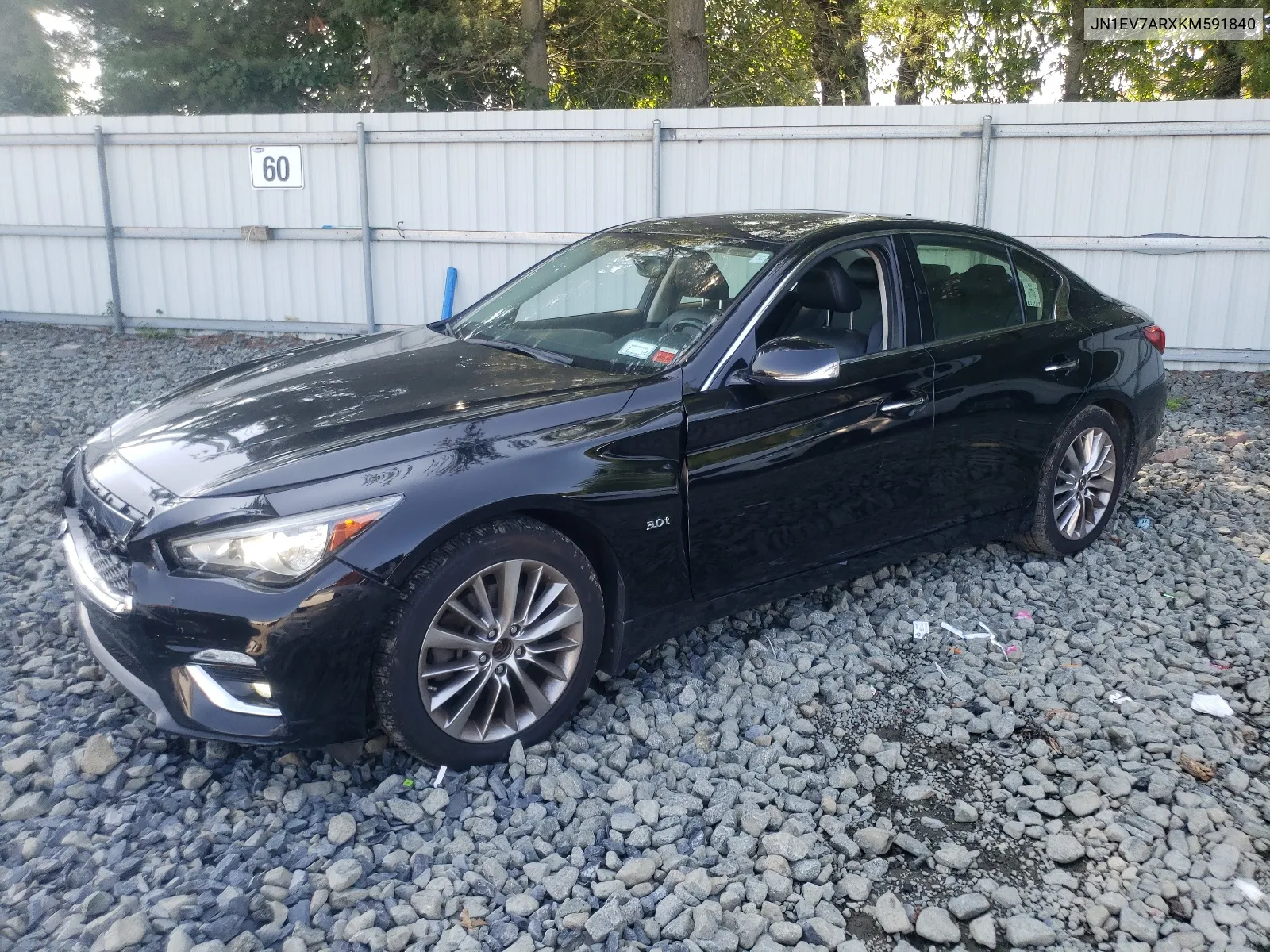 2019 Infiniti Q50 Luxe VIN: JN1EV7ARXKM591840 Lot: 63301084