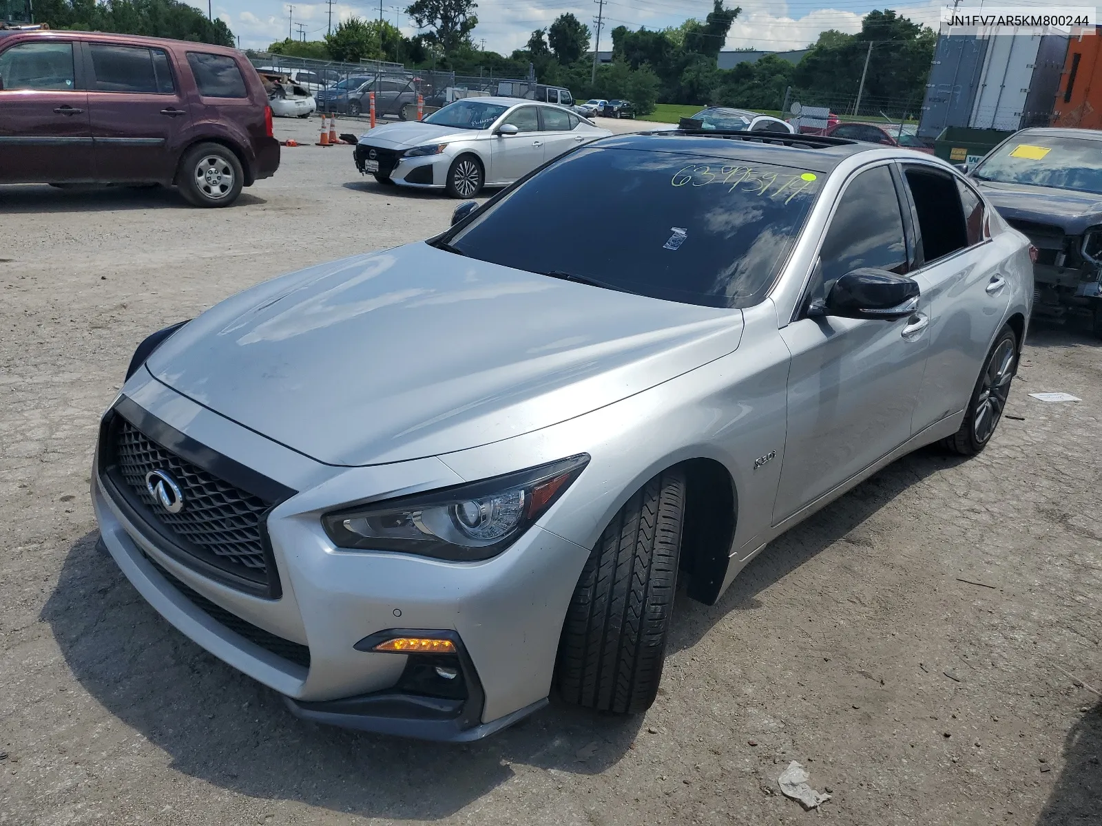 2019 Infiniti Q50 Red Sport 400 VIN: JN1FV7AR5KM800244 Lot: 63995974