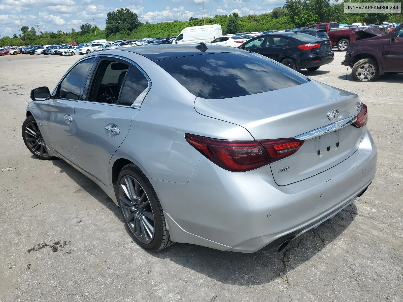 2019 Infiniti Q50 Red Sport 400 VIN: JN1FV7AR5KM800244 Lot: 63995974