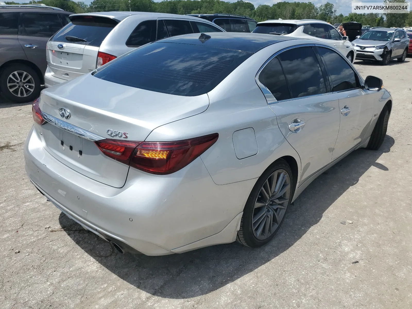 2019 Infiniti Q50 Red Sport 400 VIN: JN1FV7AR5KM800244 Lot: 63995974