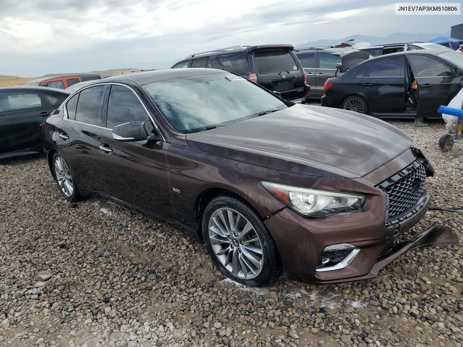 2019 Infiniti Q50 Luxe VIN: JN1EV7AP3KM510806 Lot: 64679294