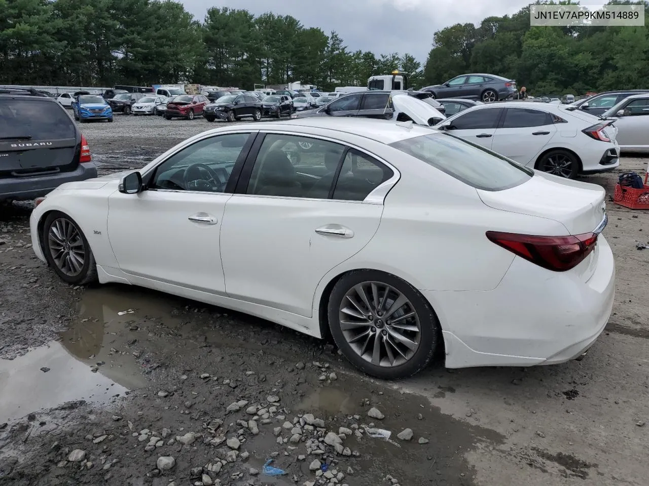 2019 Infiniti Q50 Luxe VIN: JN1EV7AP9KM514889 Lot: 66772204