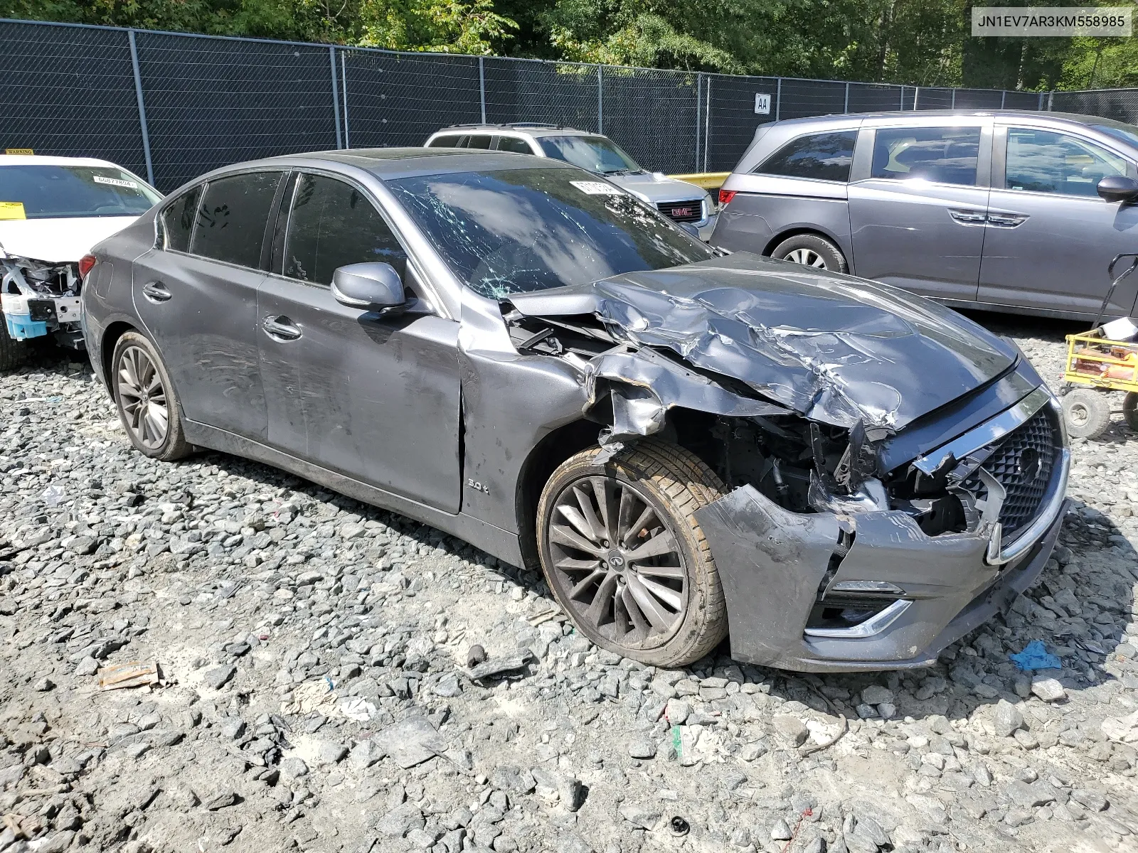 JN1EV7AR3KM558985 2019 Infiniti Q50 Luxe