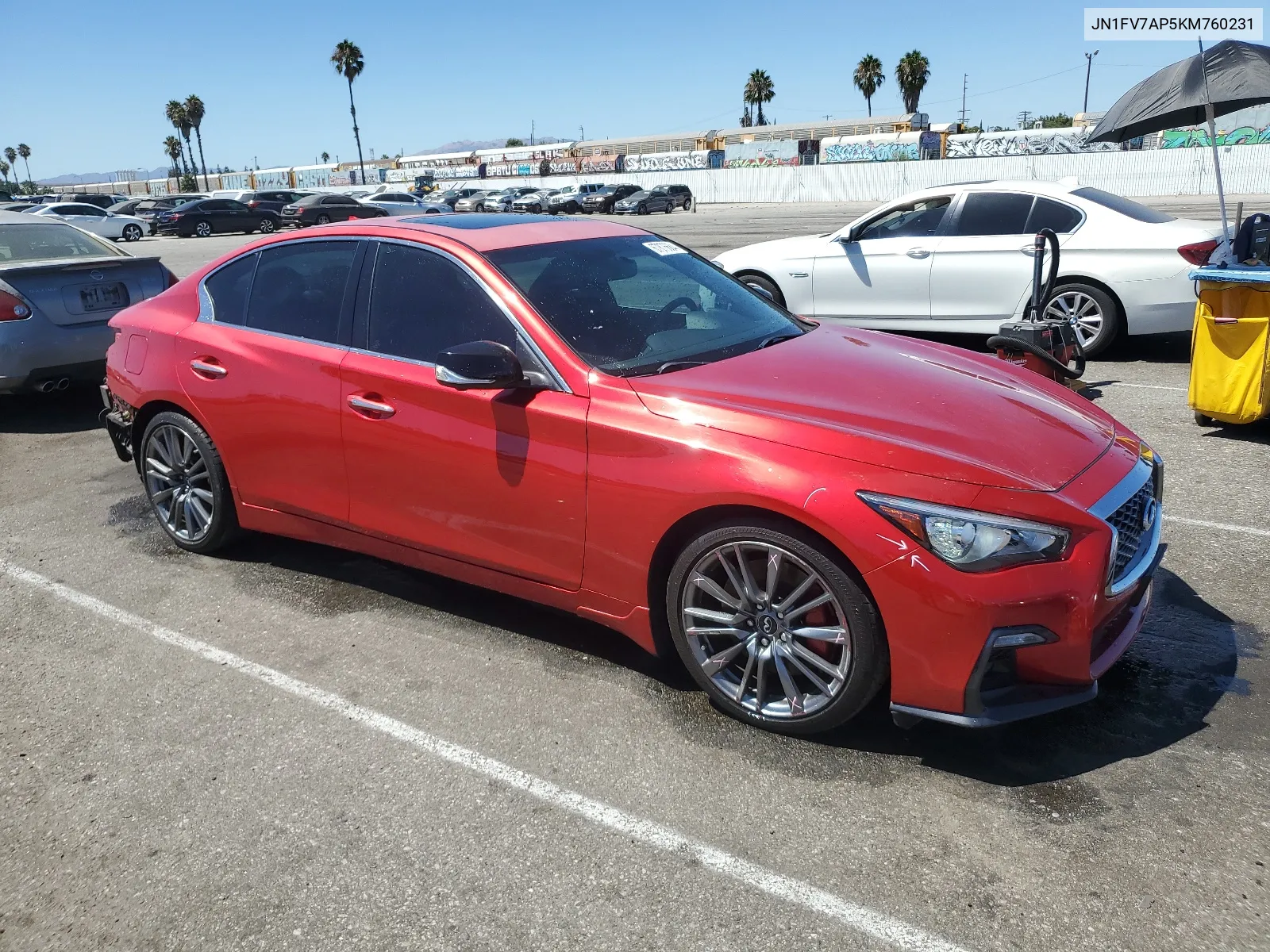 2019 Infiniti Q50 Red Sport 400 VIN: JN1FV7AP5KM760231 Lot: 67876684