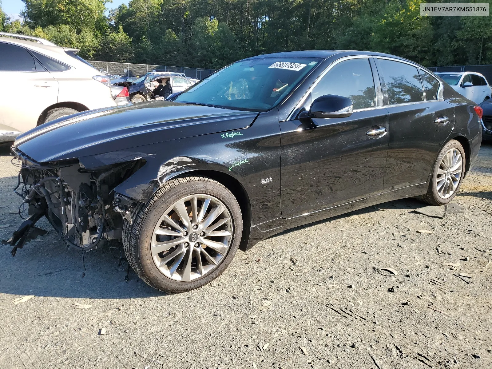 2019 Infiniti Q50 Luxe VIN: JN1EV7AR7KM551876 Lot: 68012324