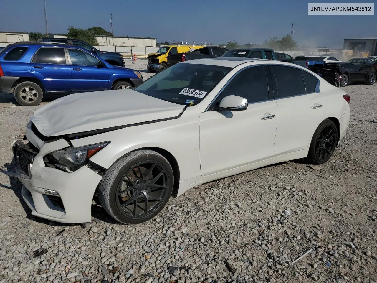 2019 Infiniti Q50 Luxe VIN: JN1EV7AP9KM543812 Lot: 68580574