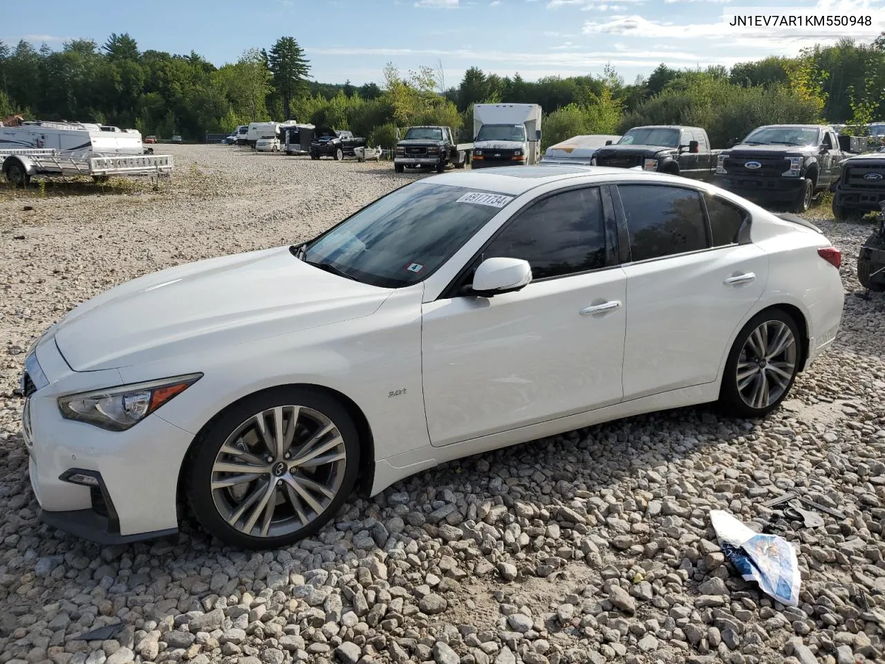 2019 Infiniti Q50 Luxe VIN: JN1EV7AR1KM550948 Lot: 69171734