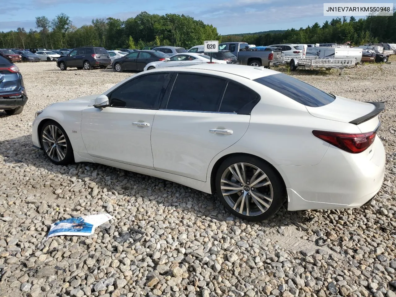 2019 Infiniti Q50 Luxe VIN: JN1EV7AR1KM550948 Lot: 69171734