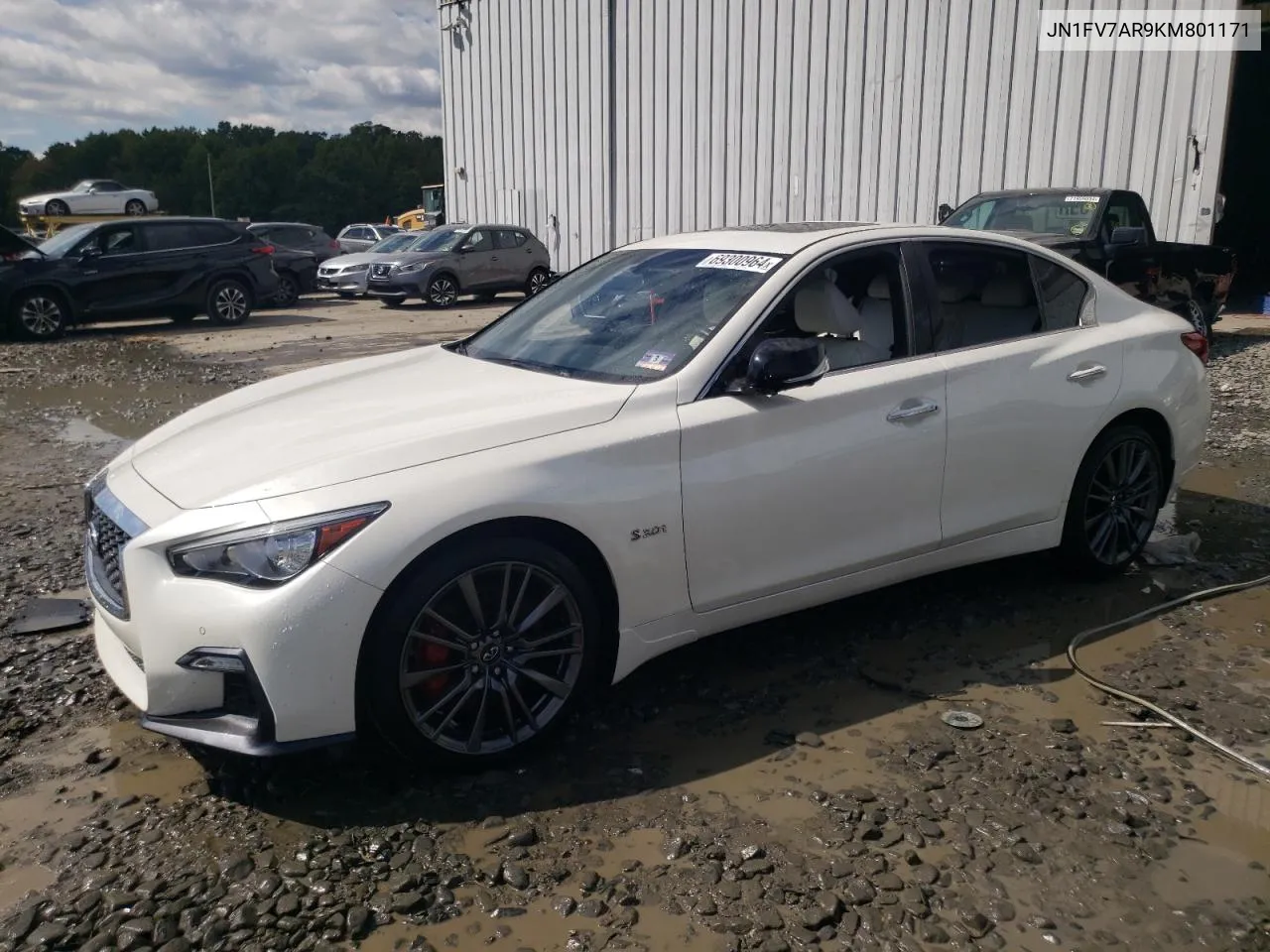 2019 Infiniti Q50 Red Sport 400 VIN: JN1FV7AR9KM801171 Lot: 69300964