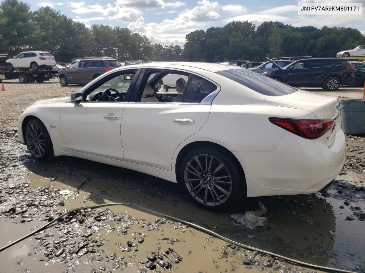 2019 Infiniti Q50 Red Sport 400 VIN: JN1FV7AR9KM801171 Lot: 69300964