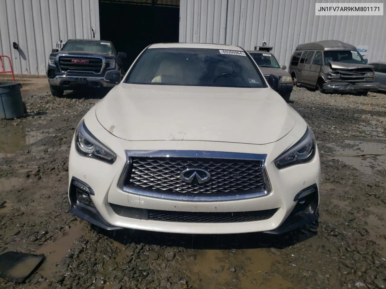 2019 Infiniti Q50 Red Sport 400 VIN: JN1FV7AR9KM801171 Lot: 69300964