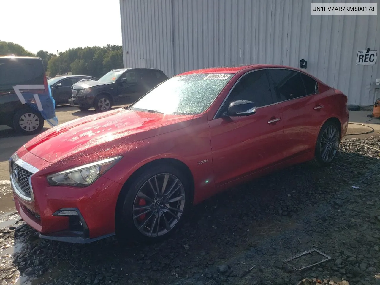 2019 Infiniti Q50 Red Sport 400 VIN: JN1FV7AR7KM800178 Lot: 69869134