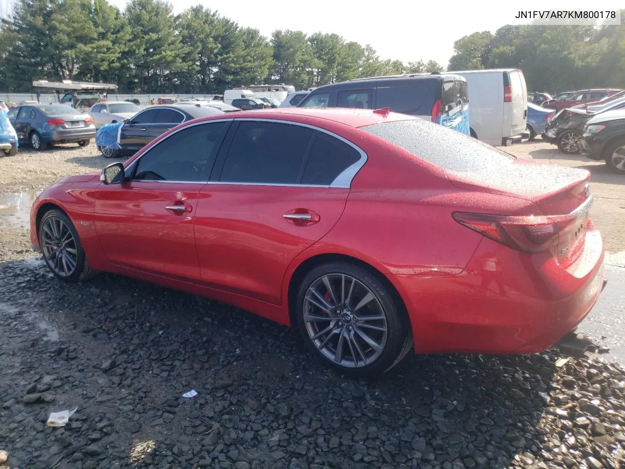 2019 Infiniti Q50 Red Sport 400 VIN: JN1FV7AR7KM800178 Lot: 69869134