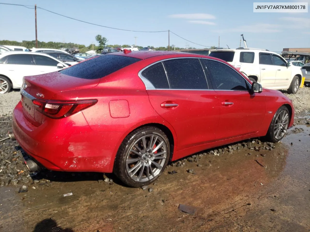 2019 Infiniti Q50 Red Sport 400 VIN: JN1FV7AR7KM800178 Lot: 69869134