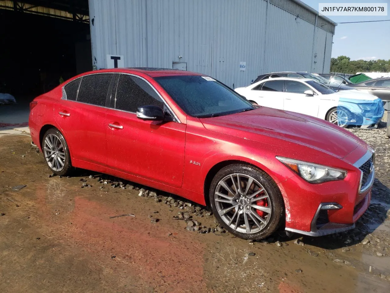 2019 Infiniti Q50 Red Sport 400 VIN: JN1FV7AR7KM800178 Lot: 69869134