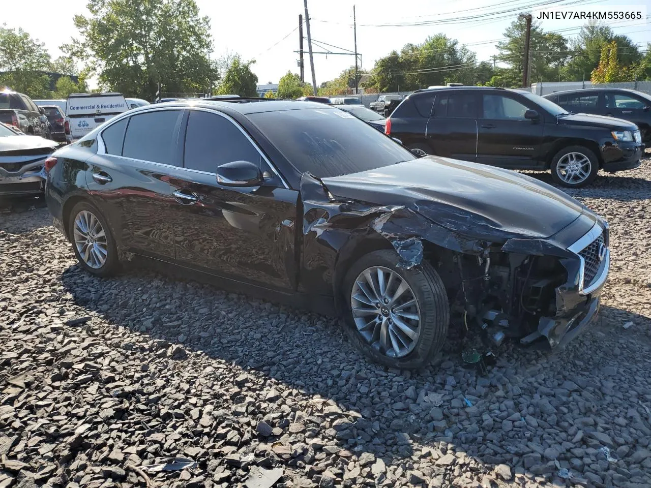 2019 Infiniti Q50 Luxe VIN: JN1EV7AR4KM553665 Lot: 70303454