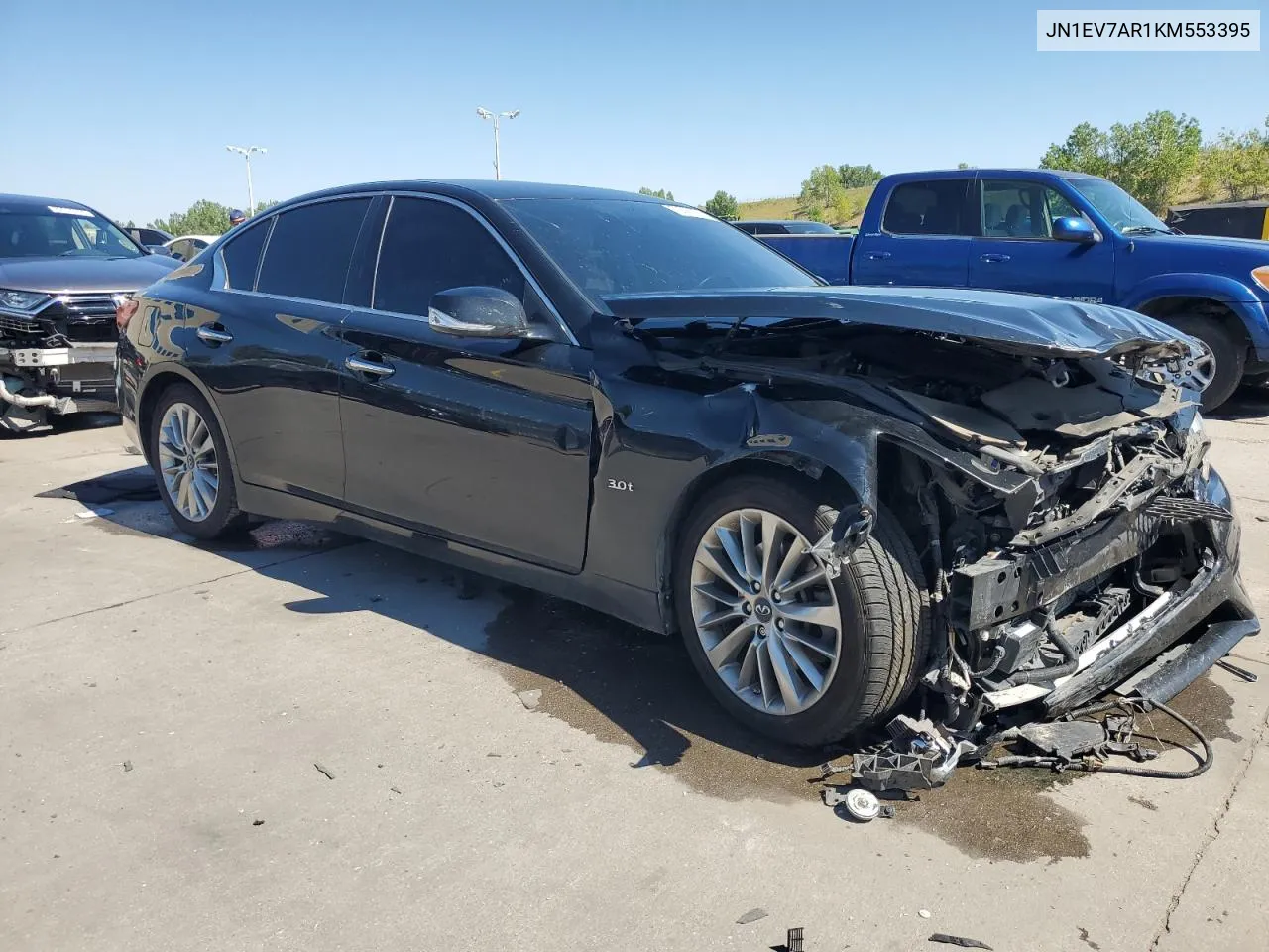 2019 Infiniti Q50 Luxe VIN: JN1EV7AR1KM553395 Lot: 70399294