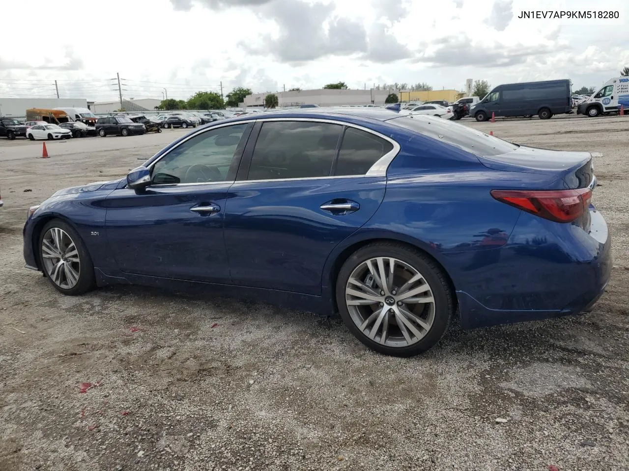 2019 Infiniti Q50 Luxe VIN: JN1EV7AP9KM518280 Lot: 70844334