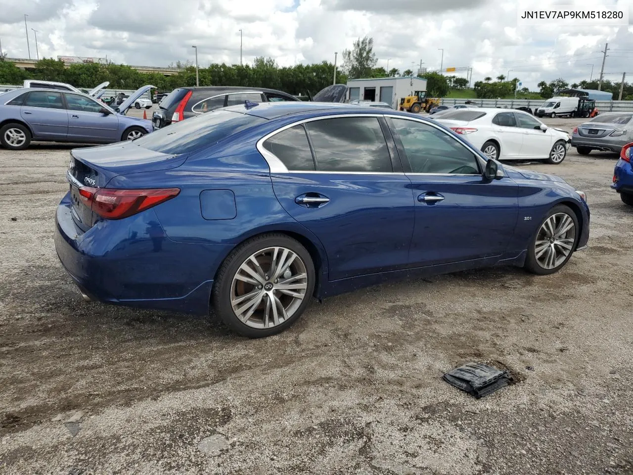 2019 Infiniti Q50 Luxe VIN: JN1EV7AP9KM518280 Lot: 70844334