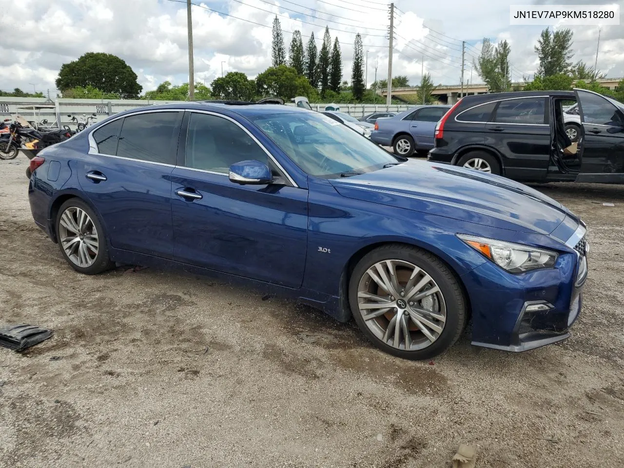 2019 Infiniti Q50 Luxe VIN: JN1EV7AP9KM518280 Lot: 70844334