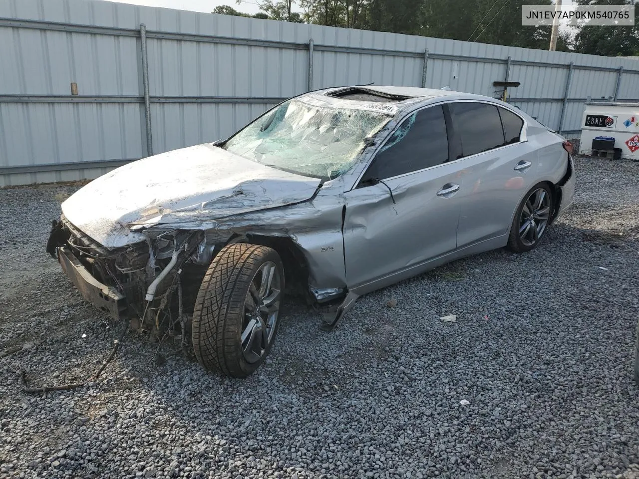 2019 Infiniti Q50 Luxe VIN: JN1EV7AP0KM540765 Lot: 70983884