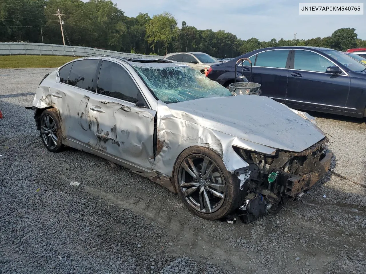 2019 Infiniti Q50 Luxe VIN: JN1EV7AP0KM540765 Lot: 70983884