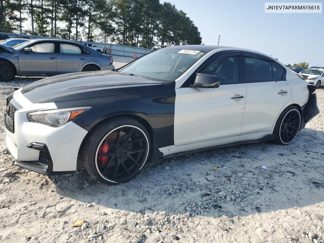 2019 Infiniti Q50 Luxe VIN: JN1EV7APXKM515615 Lot: 71021774