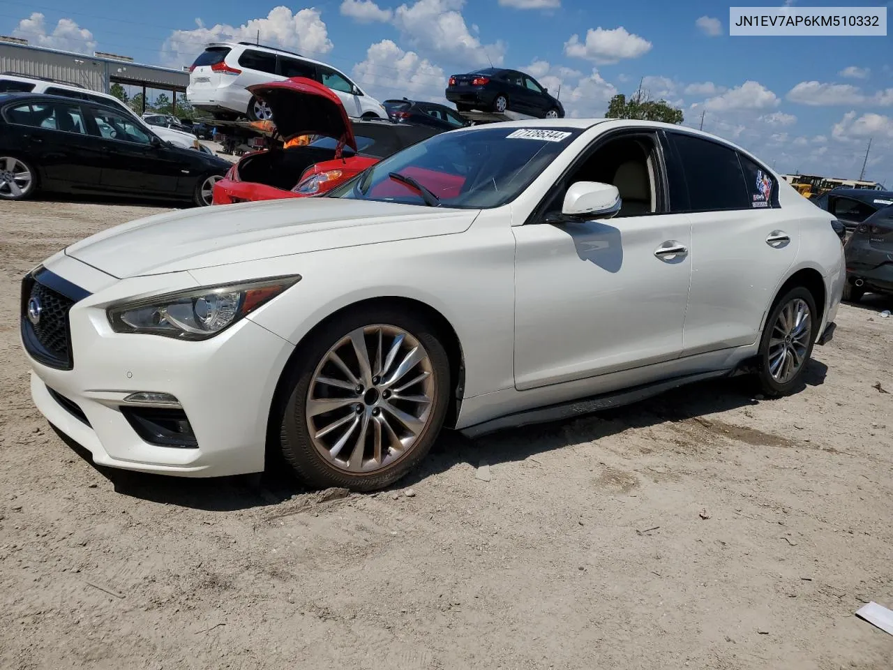 2019 Infiniti Q50 Luxe VIN: JN1EV7AP6KM510332 Lot: 71286344