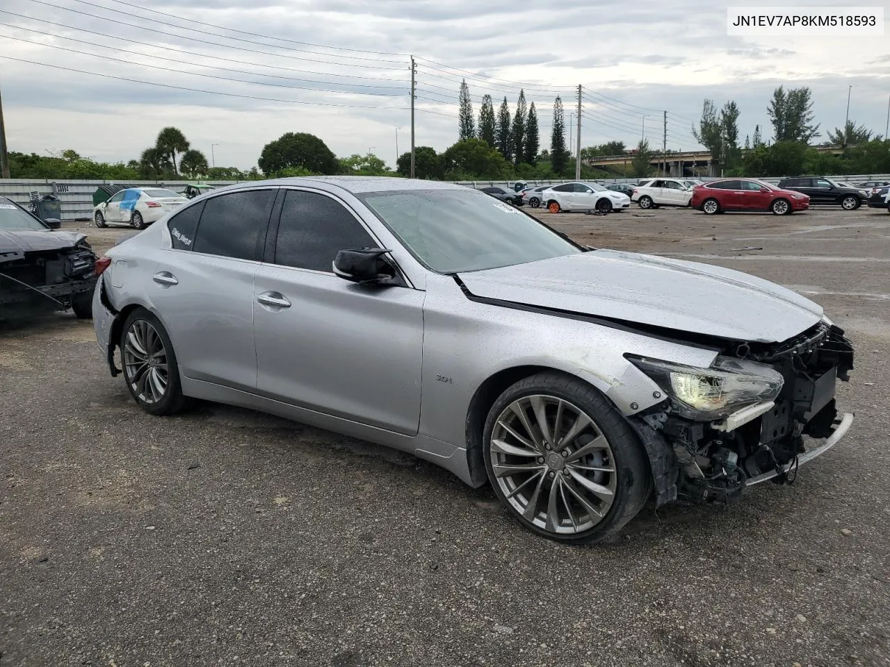 2019 Infiniti Q50 Luxe VIN: JN1EV7AP8KM518593 Lot: 71306014