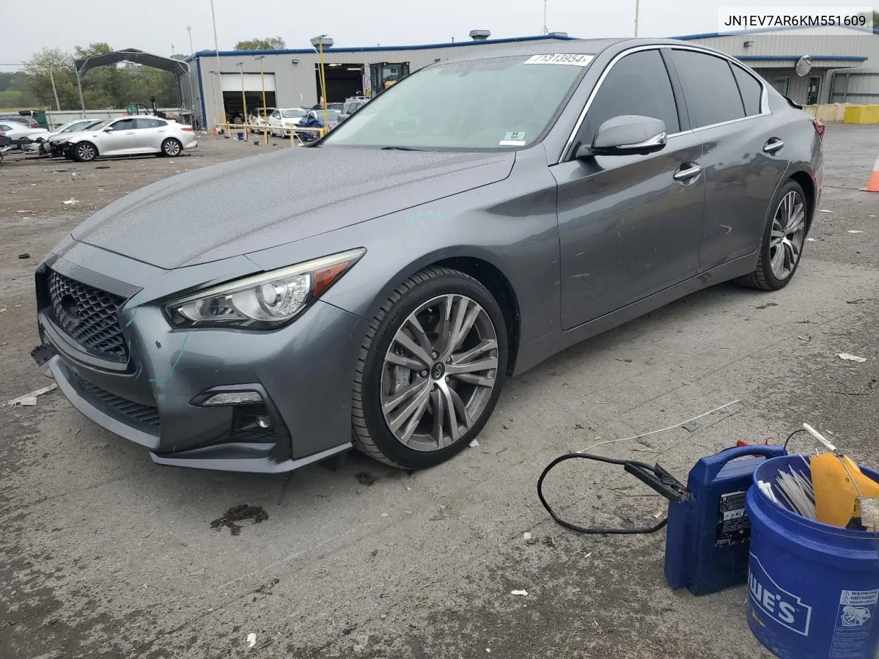 2019 Infiniti Q50 Luxe VIN: JN1EV7AR6KM551609 Lot: 71313954