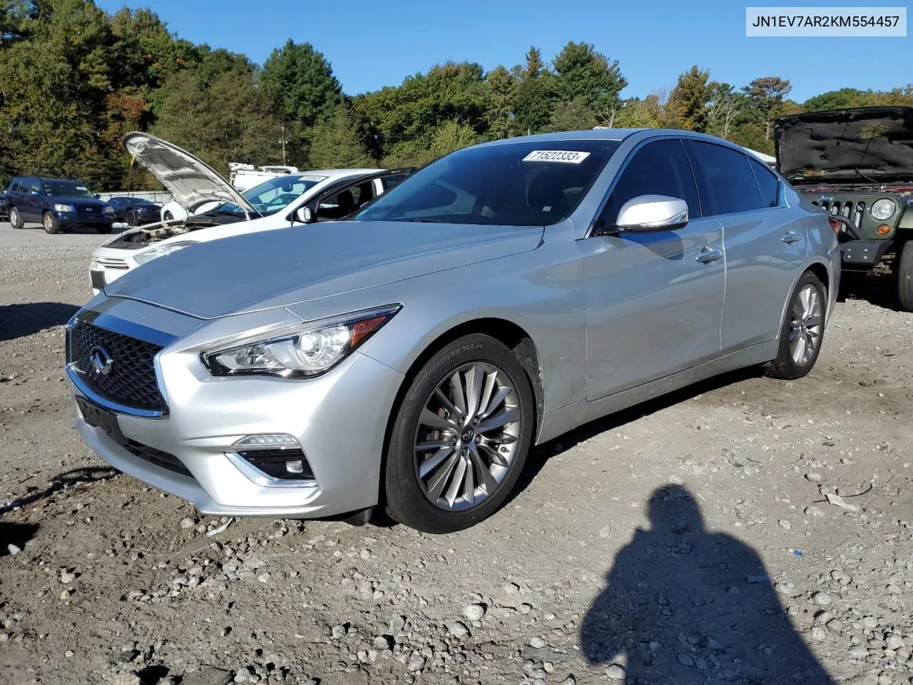 JN1EV7AR2KM554457 2019 Infiniti Q50 Luxe