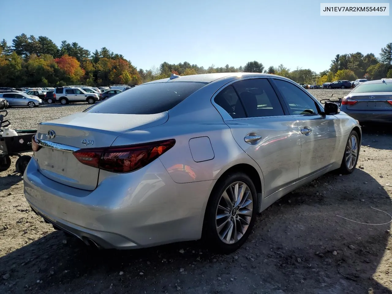 2019 Infiniti Q50 Luxe VIN: JN1EV7AR2KM554457 Lot: 71522333