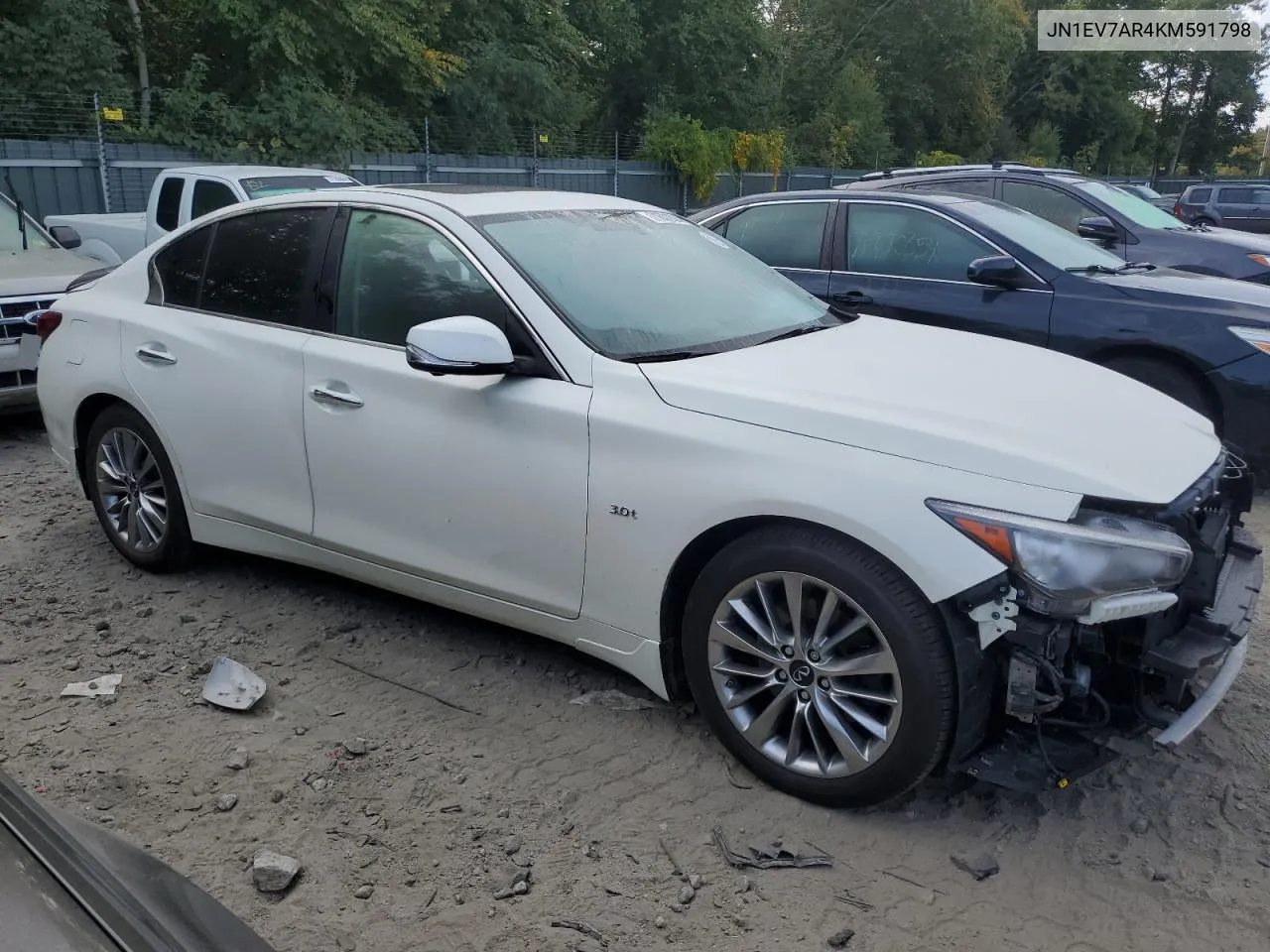 2019 Infiniti Q50 Luxe VIN: JN1EV7AR4KM591798 Lot: 71631624