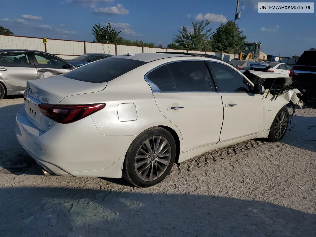 2019 Infiniti Q50 Luxe VIN: JN1EV7APXKM515100 Lot: 72034404