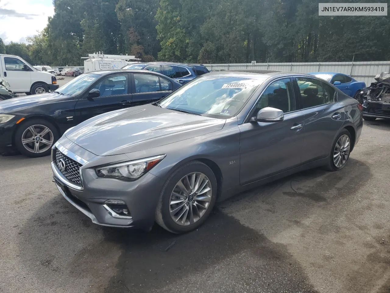 JN1EV7AR0KM593418 2019 Infiniti Q50 Luxe