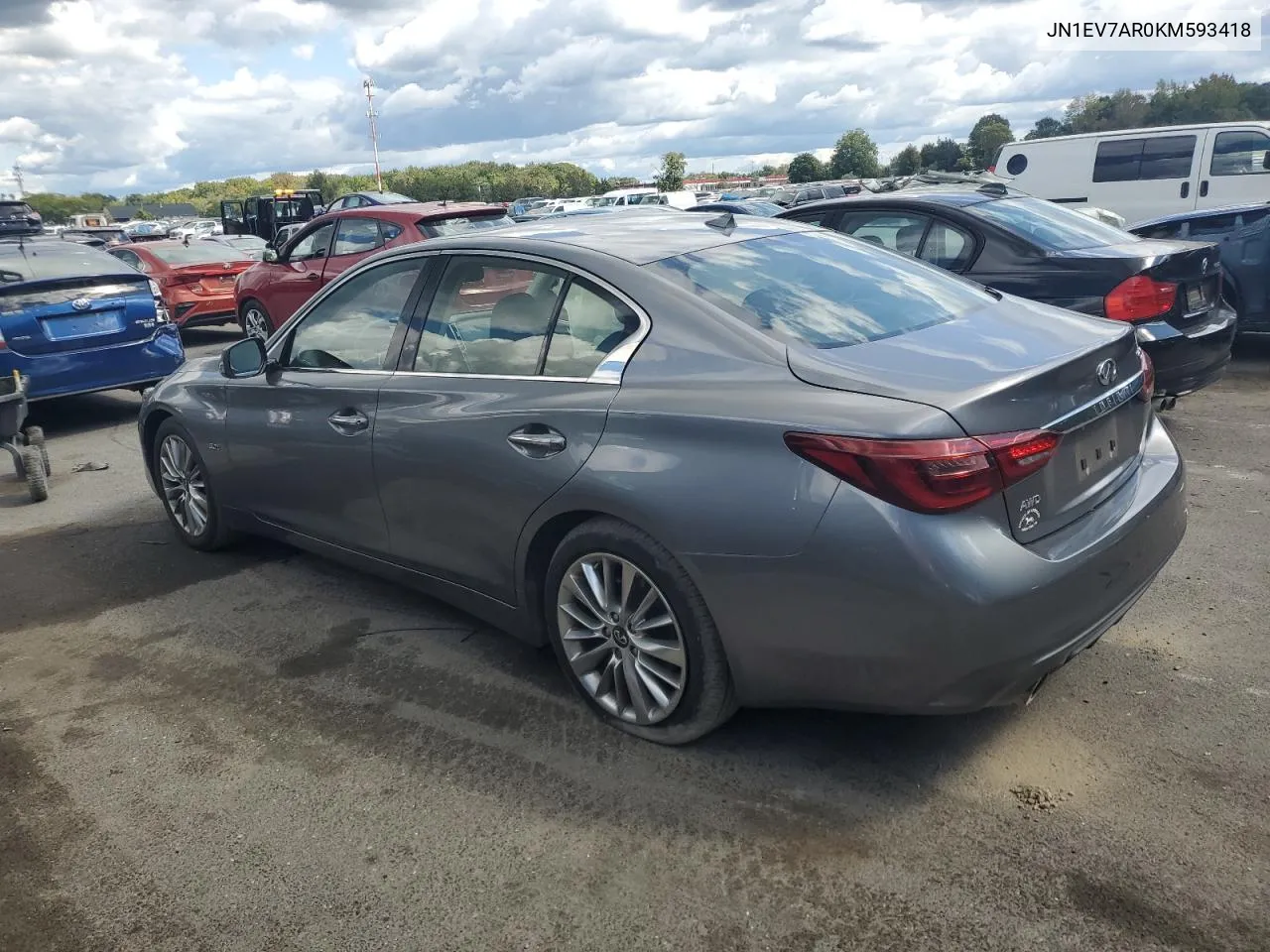 2019 Infiniti Q50 Luxe VIN: JN1EV7AR0KM593418 Lot: 72440894