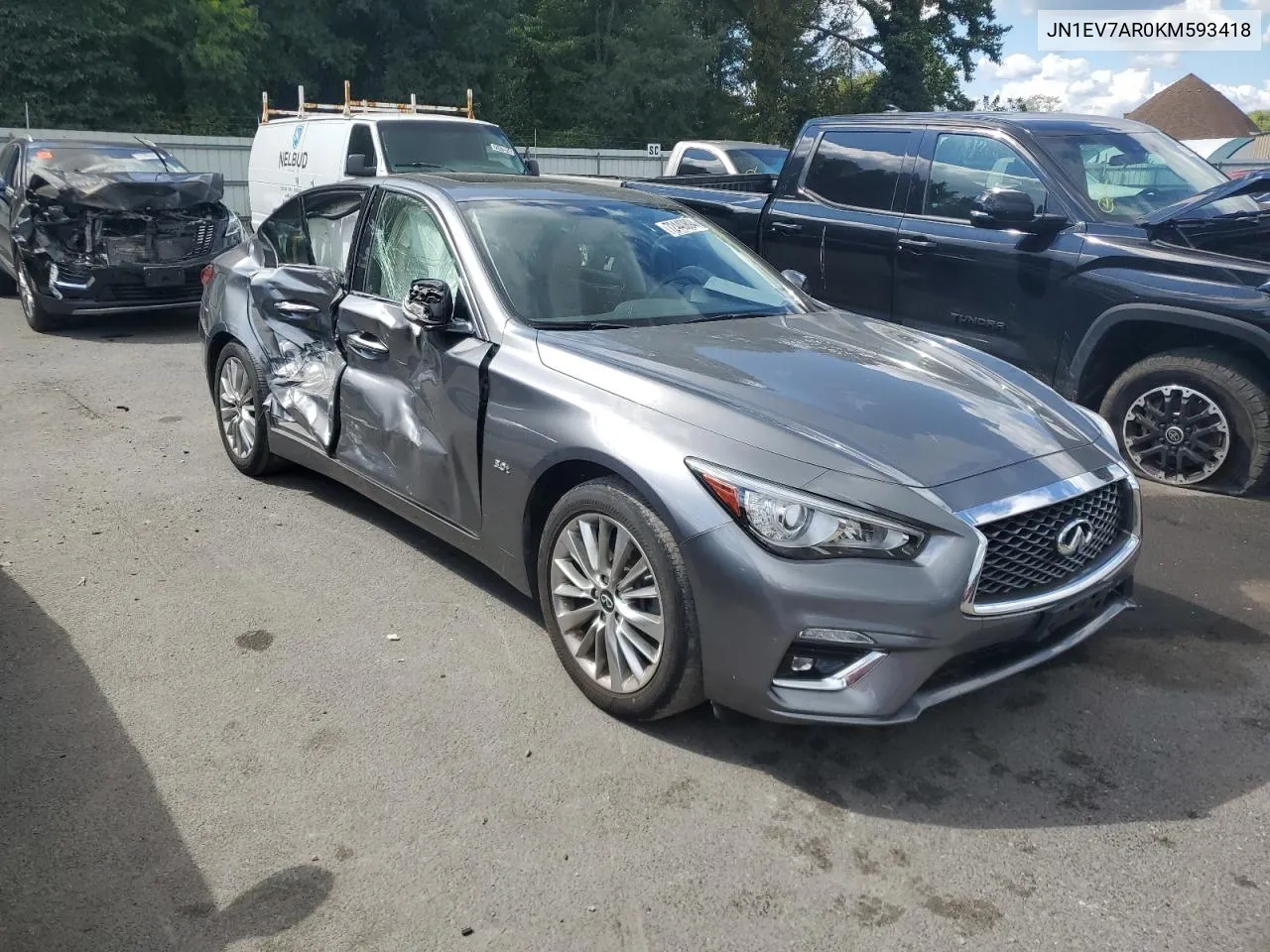 2019 Infiniti Q50 Luxe VIN: JN1EV7AR0KM593418 Lot: 72440894