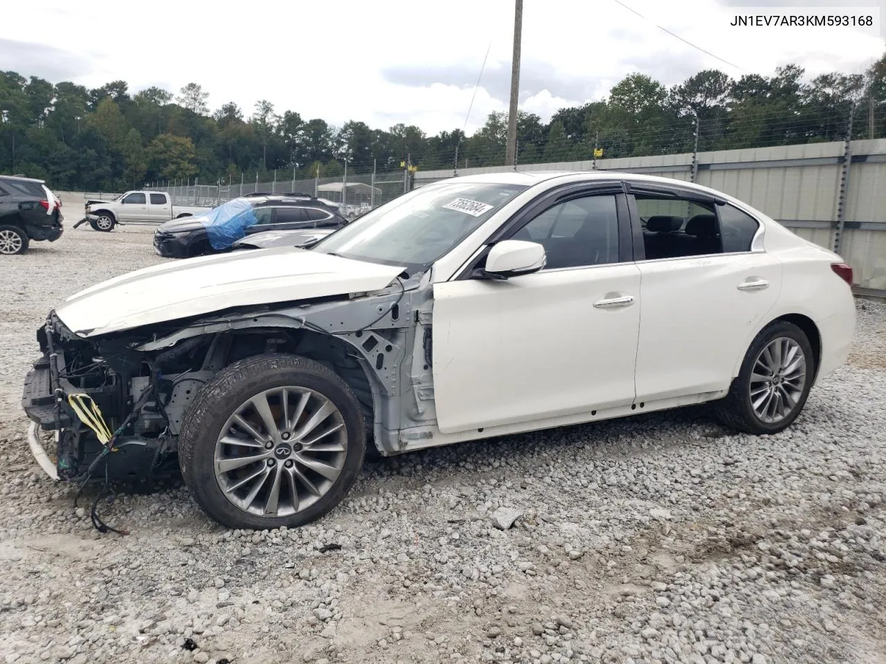 2019 Infiniti Q50 Luxe VIN: JN1EV7AR3KM593168 Lot: 73562684