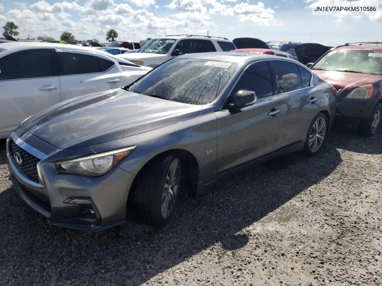 2019 Infiniti Q50 Luxe VIN: JN1EV7AP4KM510586 Lot: 74235474