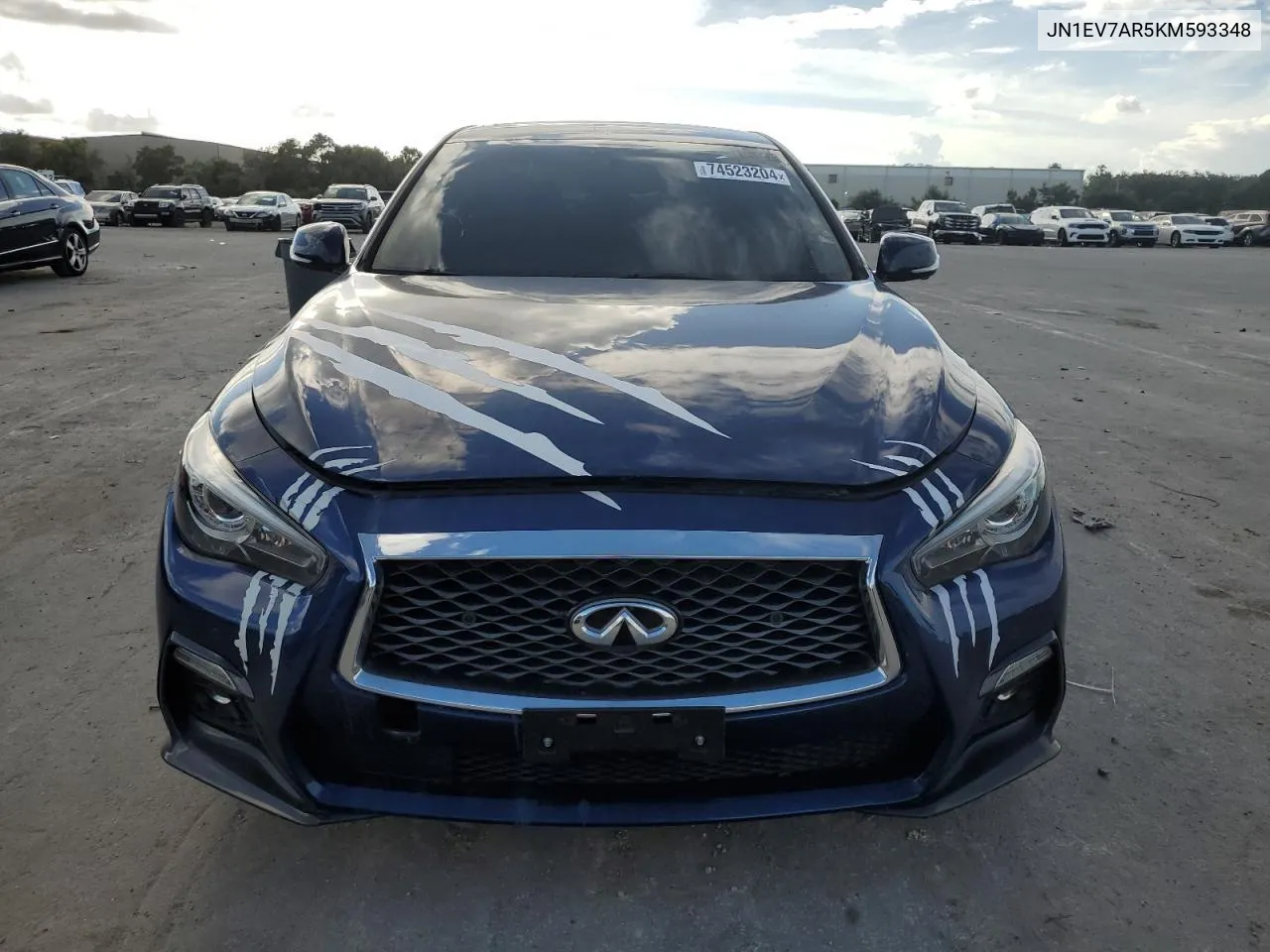 2019 Infiniti Q50 Luxe VIN: JN1EV7AR5KM593348 Lot: 74523204