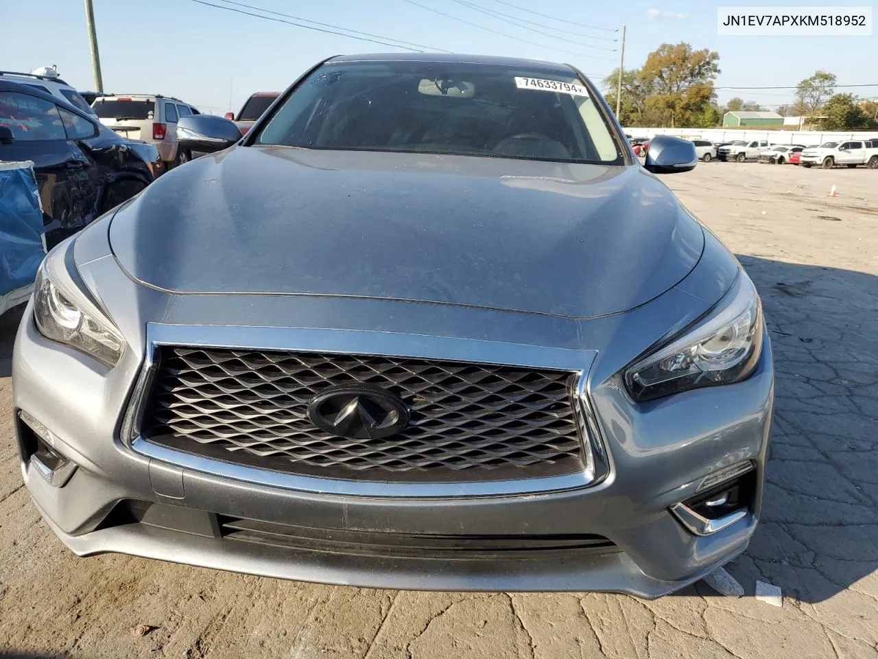 2019 Infiniti Q50 Luxe VIN: JN1EV7APXKM518952 Lot: 74633794