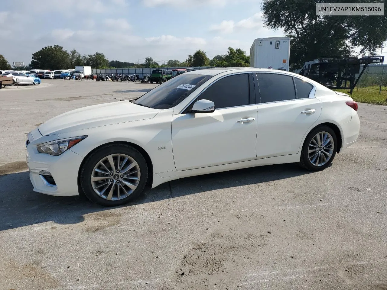 2019 Infiniti Q50 Luxe VIN: JN1EV7AP1KM515096 Lot: 75140244