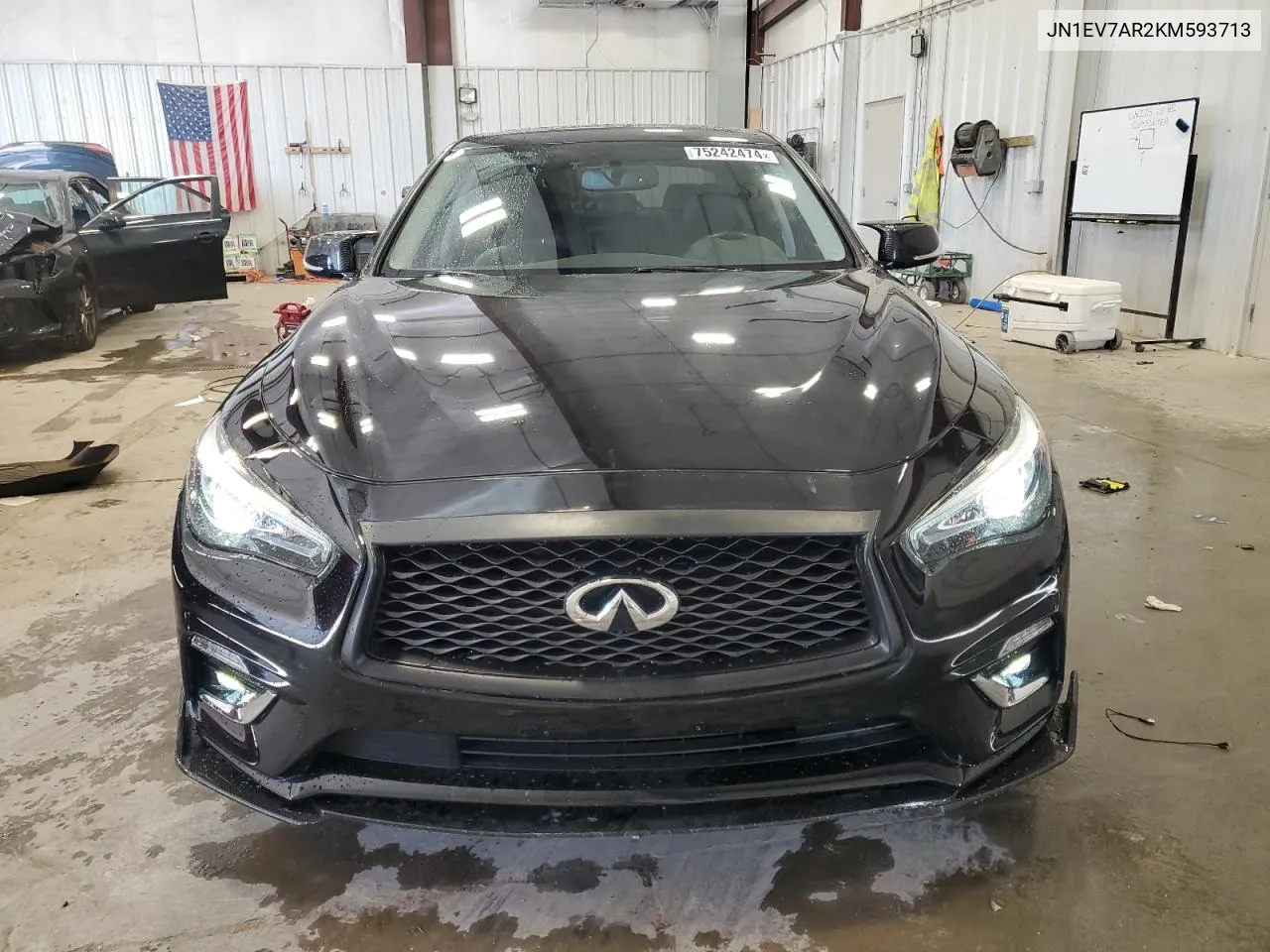 2019 Infiniti Q50 Luxe VIN: JN1EV7AR2KM593713 Lot: 75242474