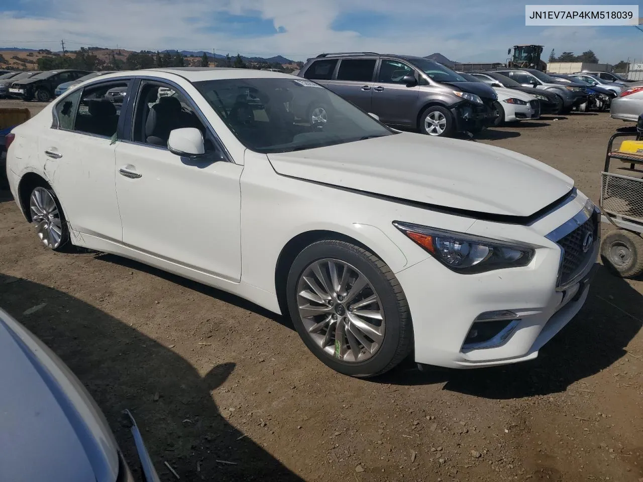 2019 Infiniti Q50 Luxe VIN: JN1EV7AP4KM518039 Lot: 75262544