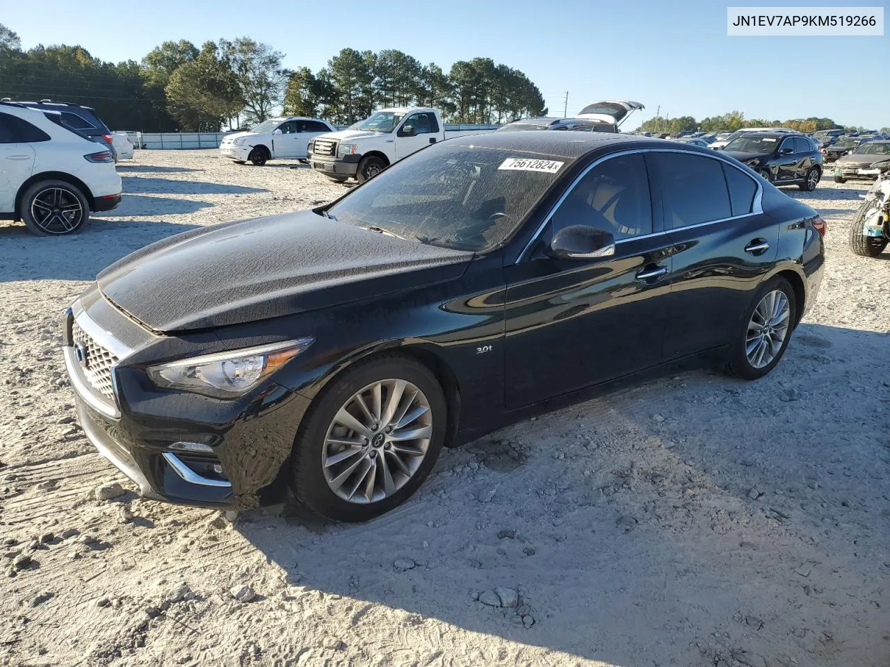 2019 Infiniti Q50 Luxe VIN: JN1EV7AP9KM519266 Lot: 75612824