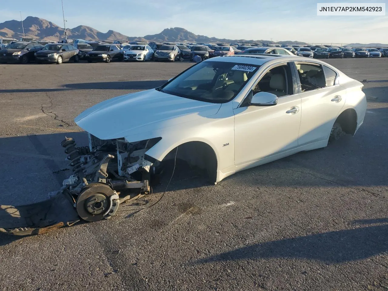 2019 Infiniti Q50 Luxe VIN: JN1EV7AP2KM542923 Lot: 75690294