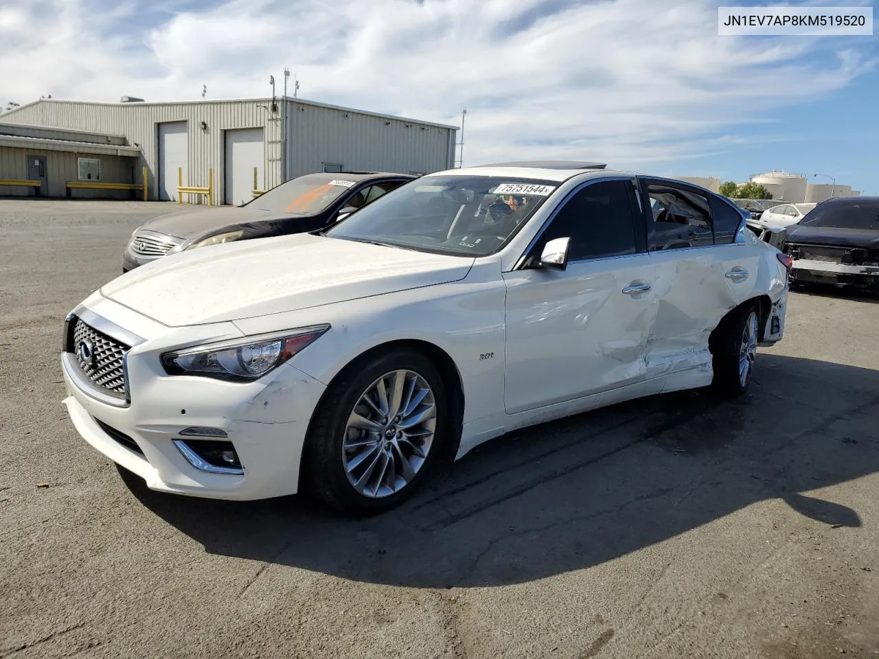 JN1EV7AP8KM519520 2019 Infiniti Q50 Luxe