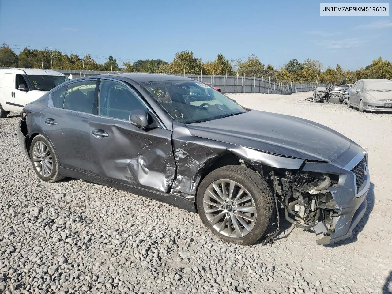 2019 Infiniti Q50 Luxe VIN: JN1EV7AP9KM519610 Lot: 75772684