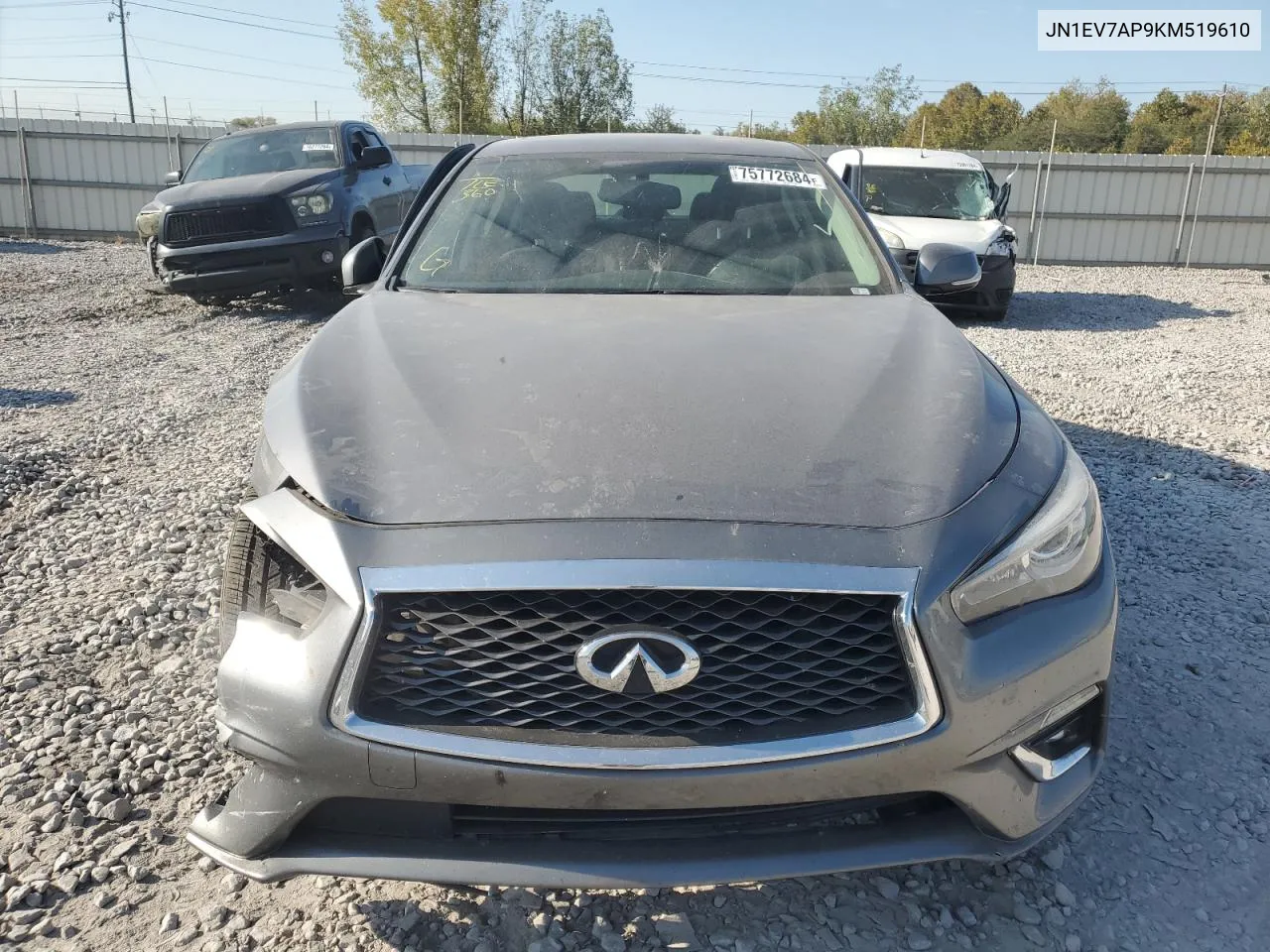 2019 Infiniti Q50 Luxe VIN: JN1EV7AP9KM519610 Lot: 75772684